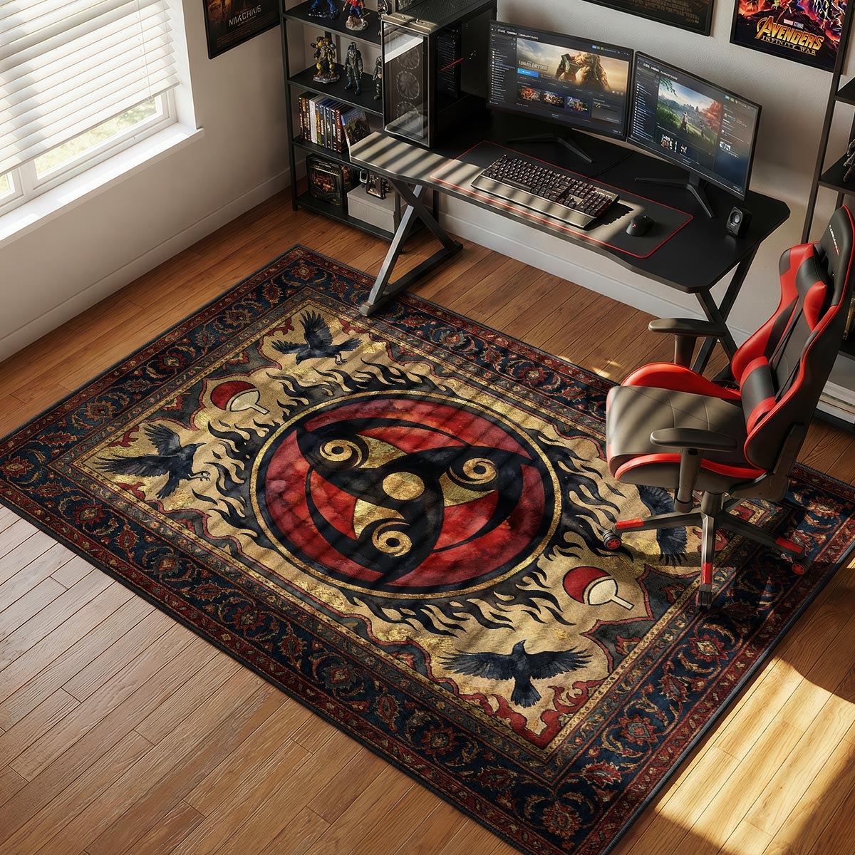 Itachi Mangekyou Teppich - Naruto Shippuden Stuhlunterlage