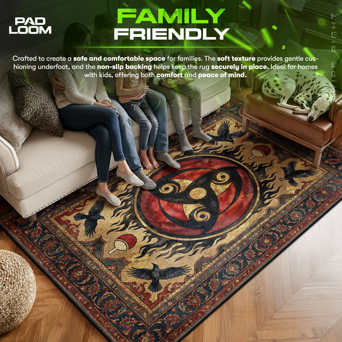 Itachi Mangekyou Teppich - Naruto Shippuden Stuhlunterlage