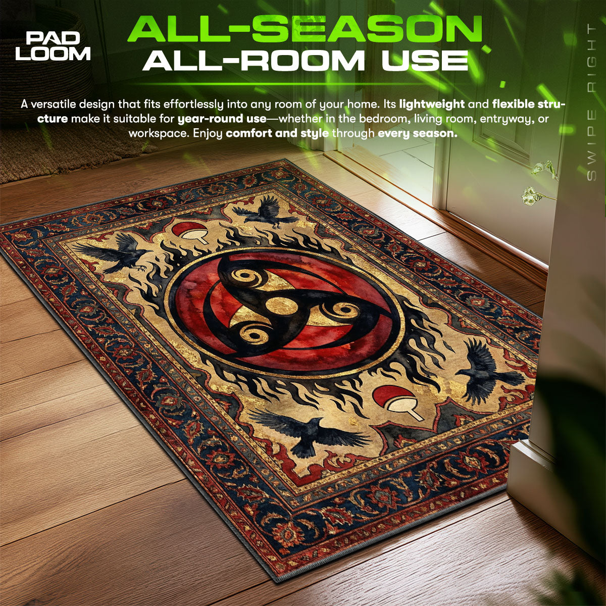 Itachi Mangekyou Teppich - Naruto Shippuden Stuhlunterlage