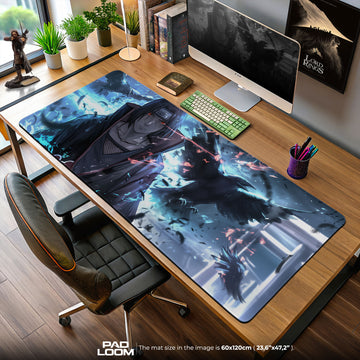Itachi Uchiha Crow Illusion Mouse Pad, Akatsuki Anime Desk Mat