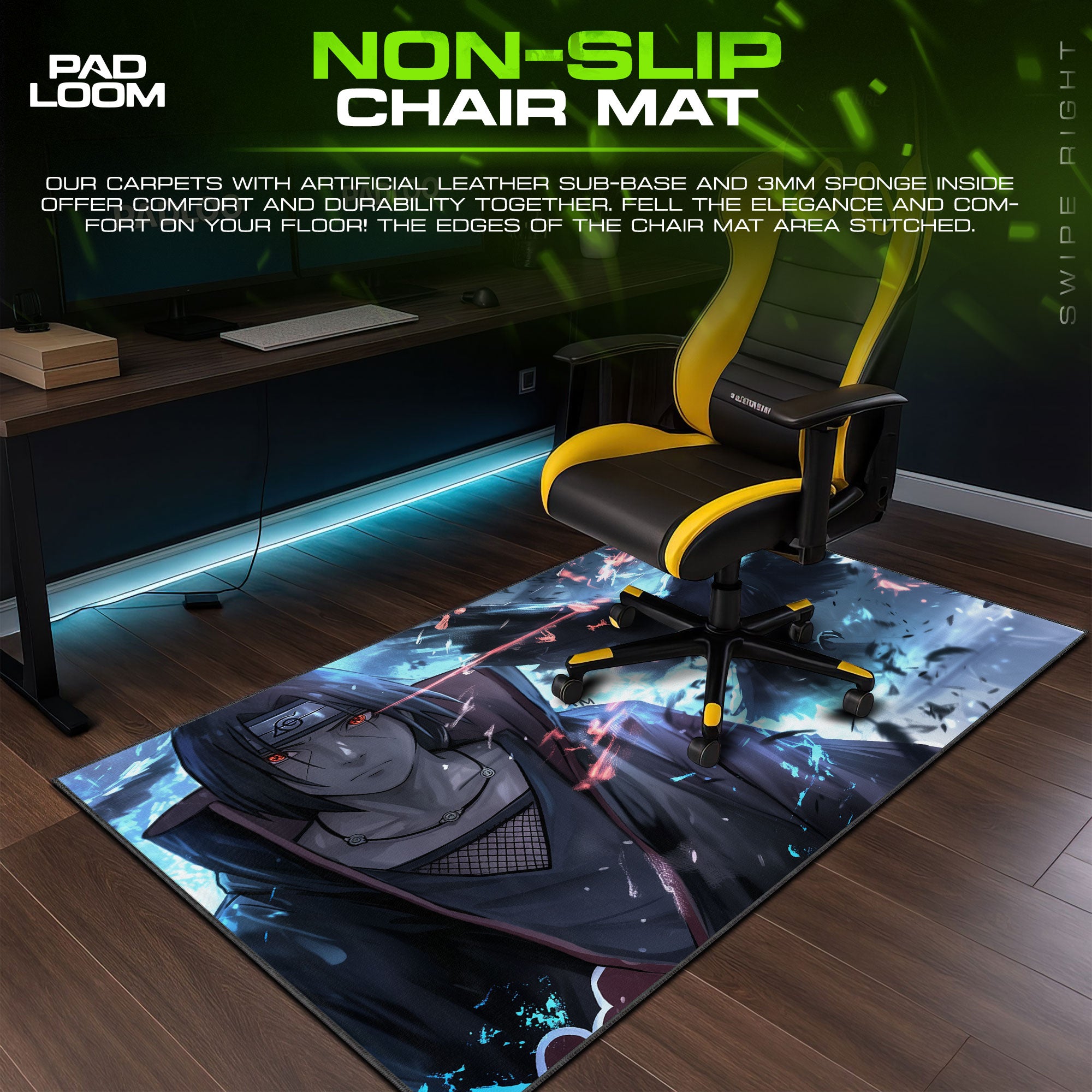 Itachi Uchiha Crow Illusion Mouse Pad, Akatsuki Anime Desk Mat