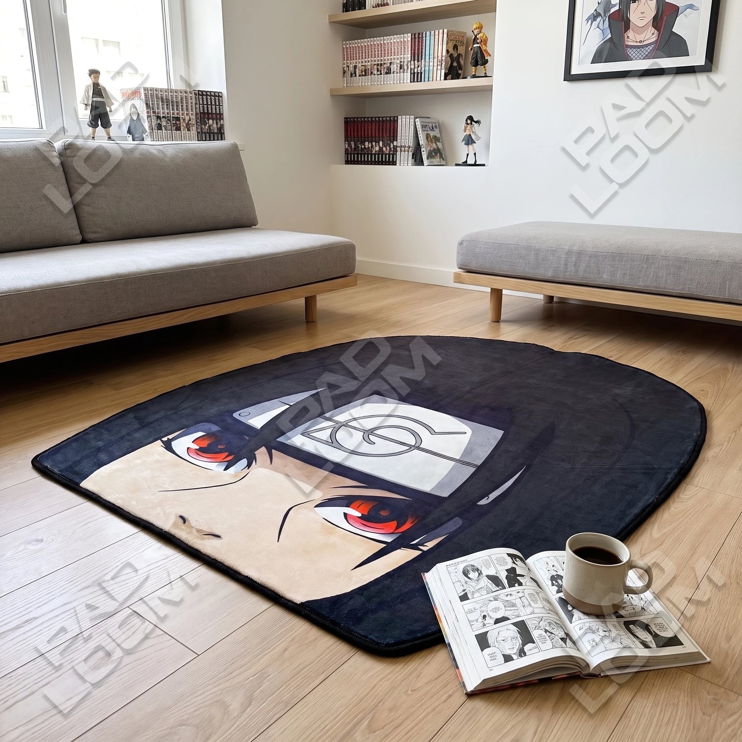 Itachi Uchiha Rug - Shaped Anime Area Rug