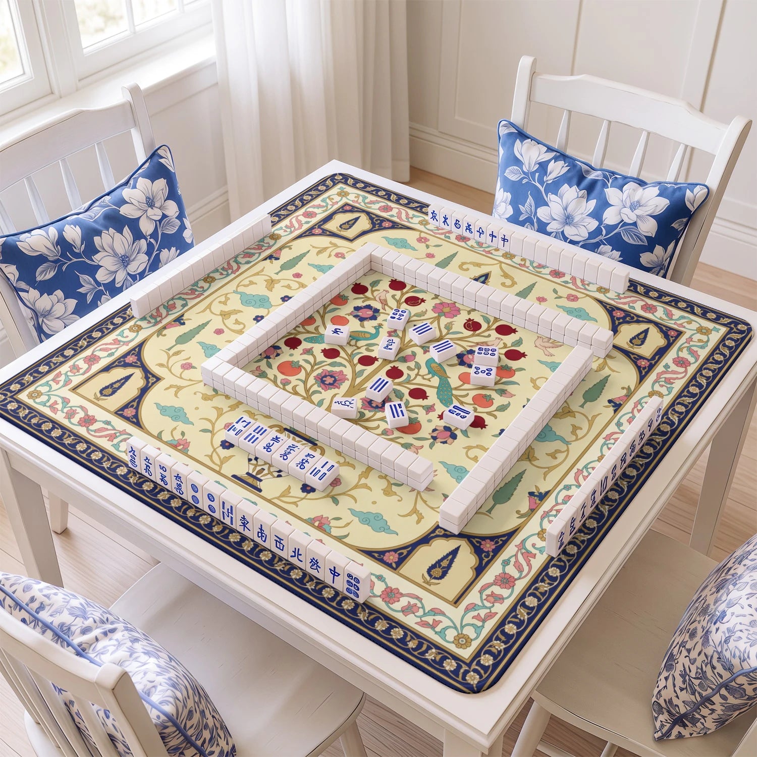 Ivory Persian Tree of Life Mahjong Mat - Mahjong