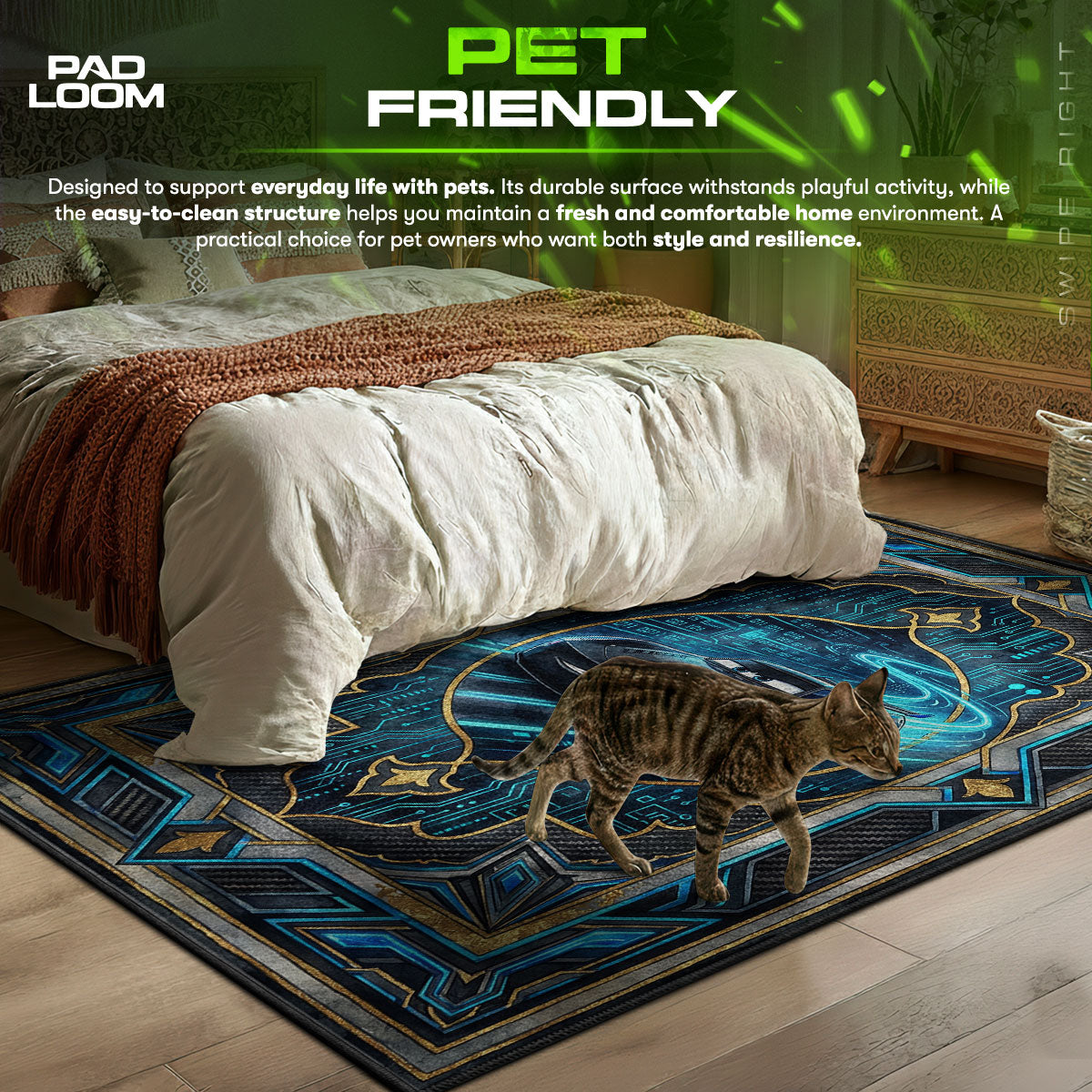 Jackson Storm themed area rug for home decor fans