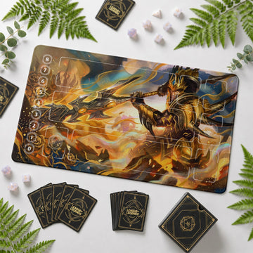 Jarvan Goldedge Riftbound TCG playmat – zone-free full-art League of Legends game mat