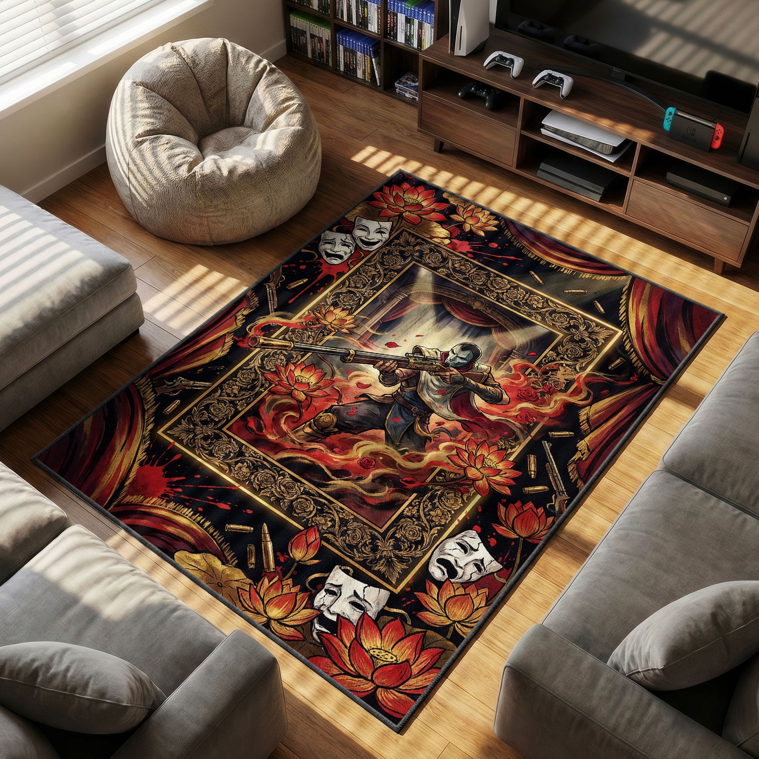 Jhin Virtuose Vorhangteppich - League of Legends Stuhlunterlage