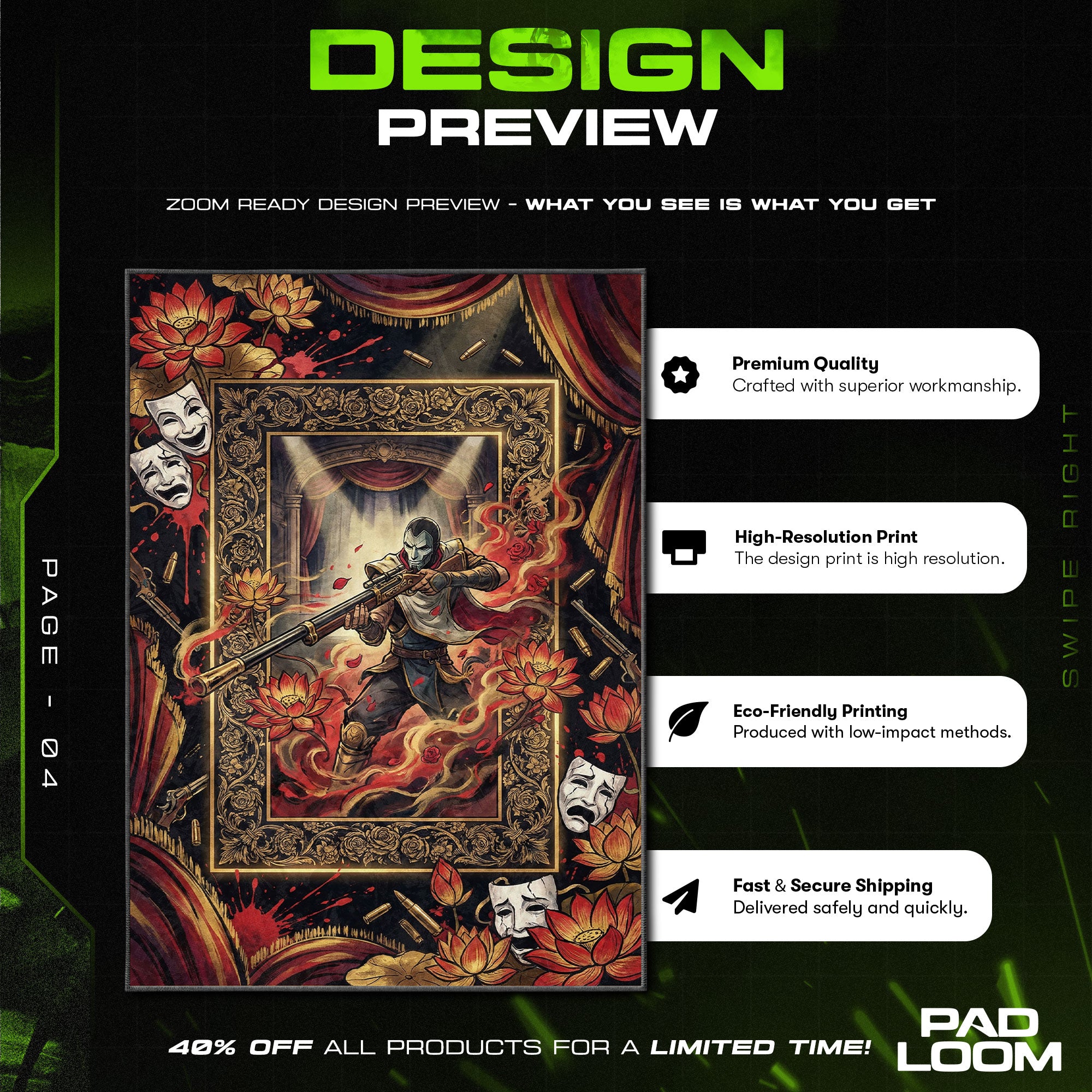 Jhin Virtuose Vorhangteppich - League of Legends Stuhlunterlage