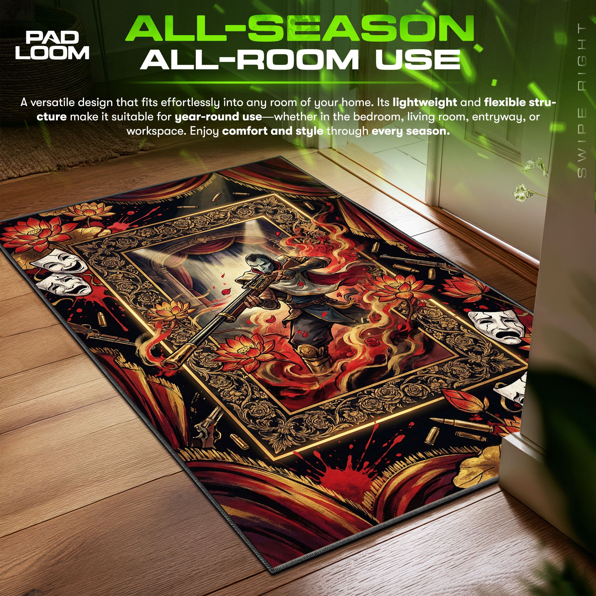 Jhin Virtuose Vorhangteppich - League of Legends Stuhlunterlage