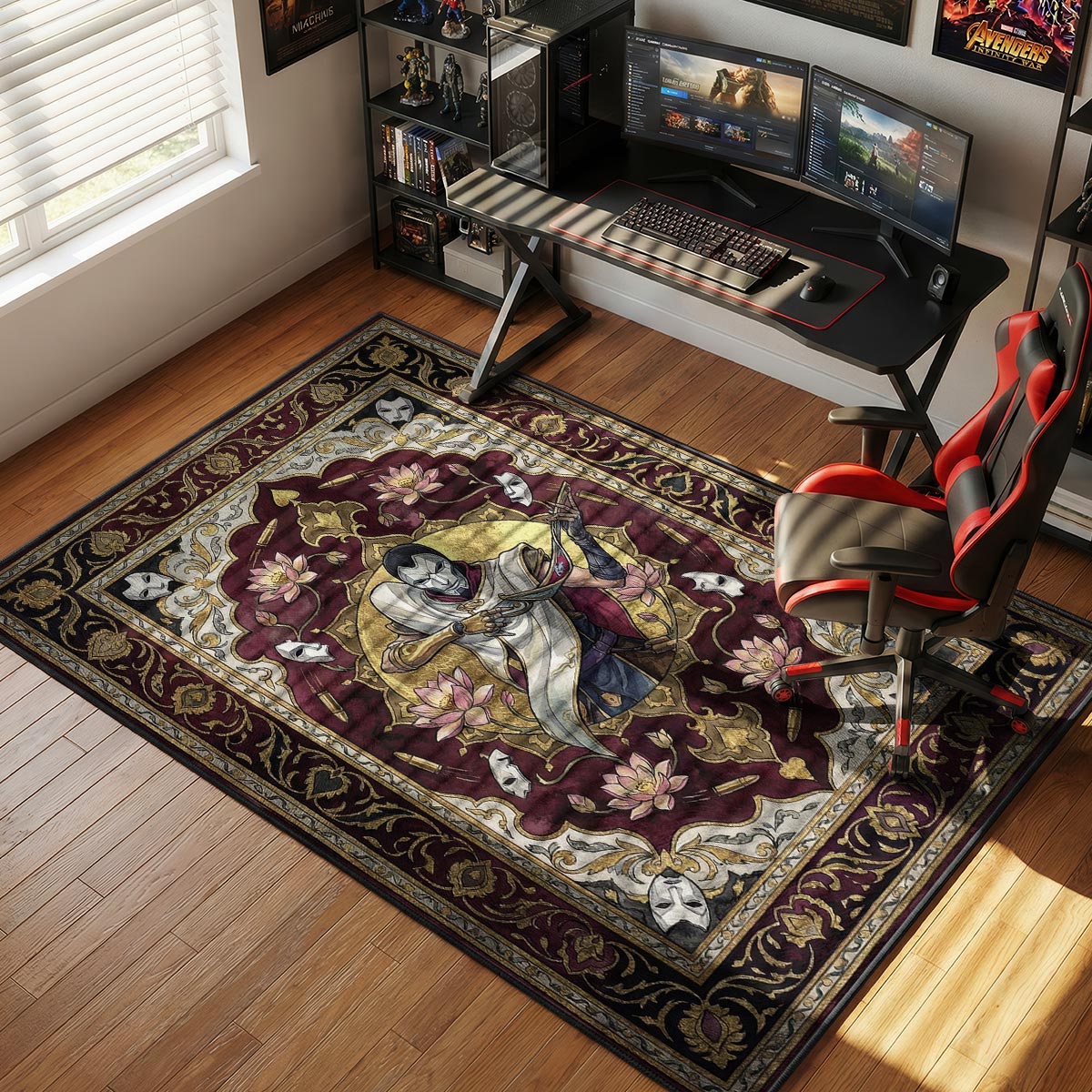 Jhin Virtuoso Portrait Rug - League of Legends Chair Mat
