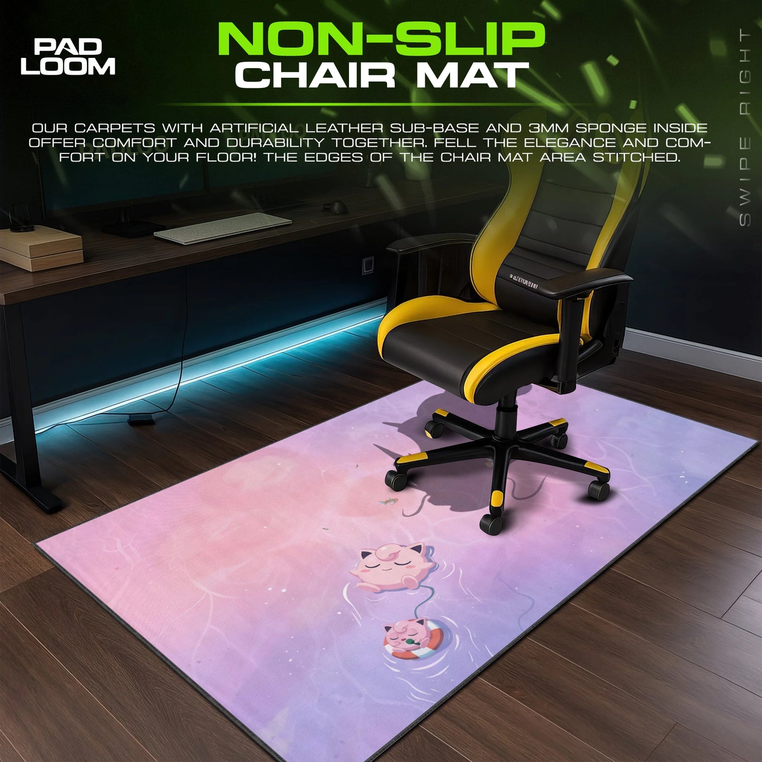 Jigglypuff Deep Shadow Mouse Pad - Pokémon Desk Mat