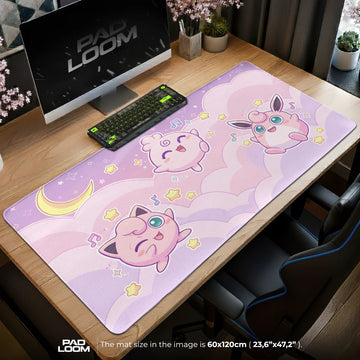 Jigglypuff Evo Trio Mouse Pad - Pokémon Desk Mat