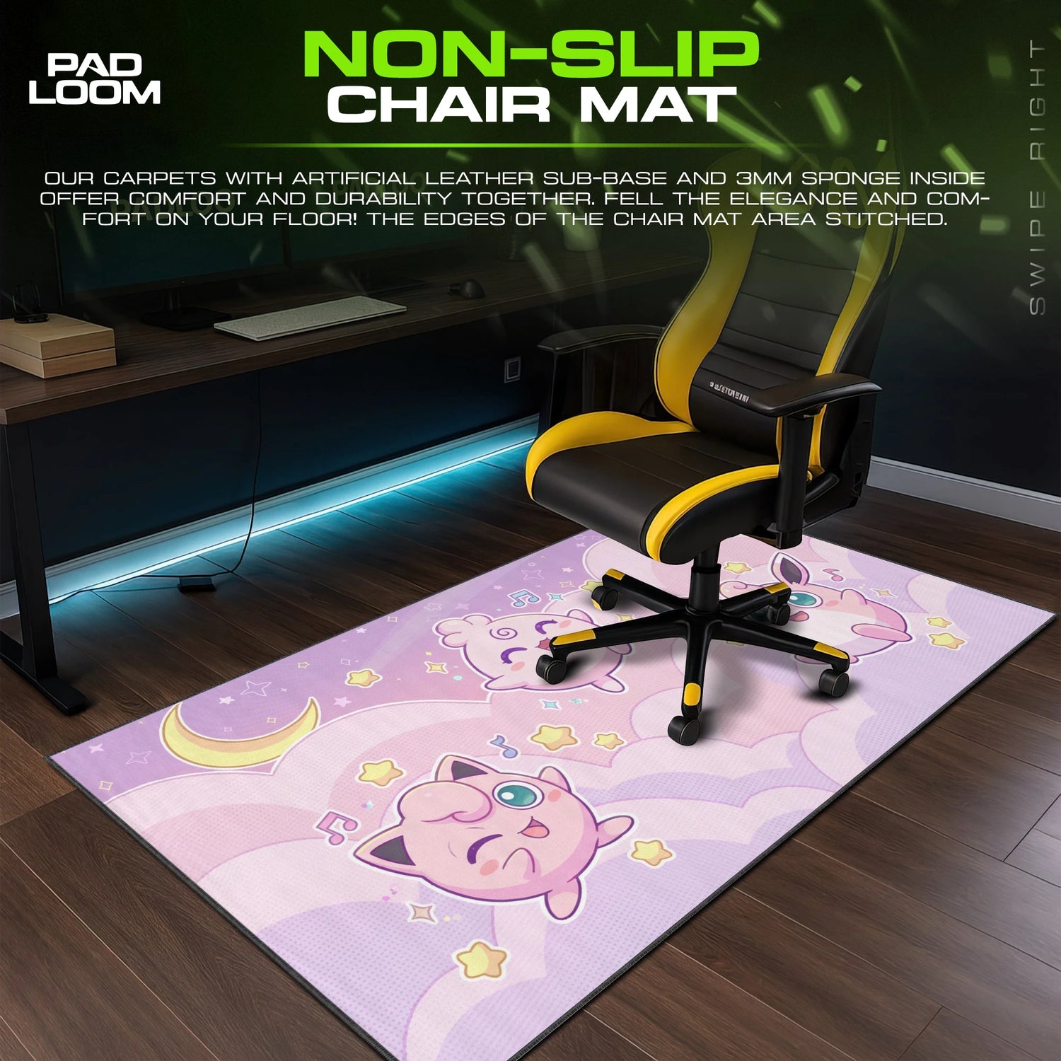 Jigglypuff Evo Trio Mouse Pad - Pokémon Desk Mat
