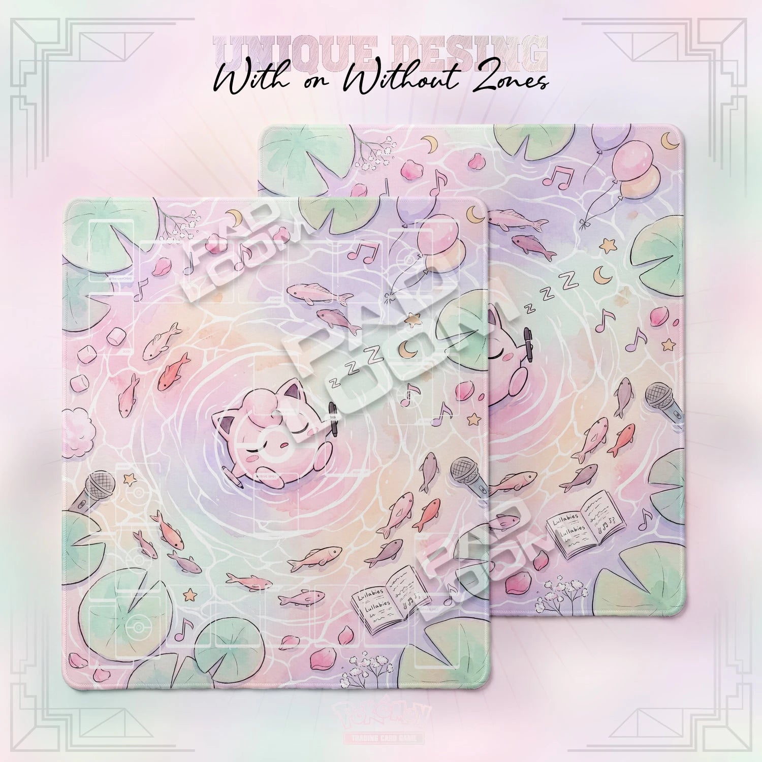 Jigglypuff Lullaby Playmat - 2 Player Pokemon TCG
