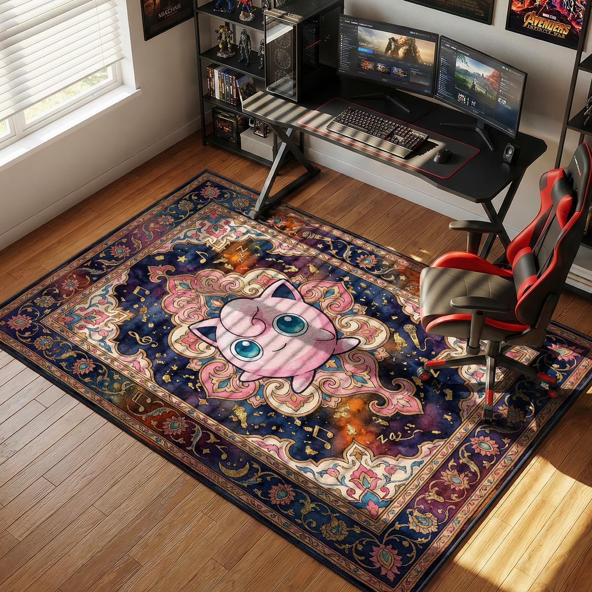 Jigglypuff Lullaby Song Chair rug — main product view
