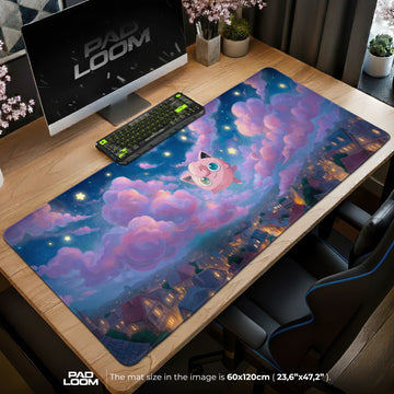 Jigglypuff Night Sky Mouse Pad - Pokemon Desk Mat