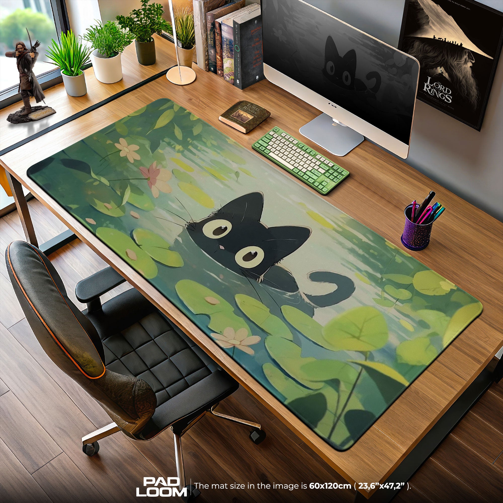 Jiji Cat Mouse Pad, Kiki’s Delivery Service Studio Ghibli Desk Mat