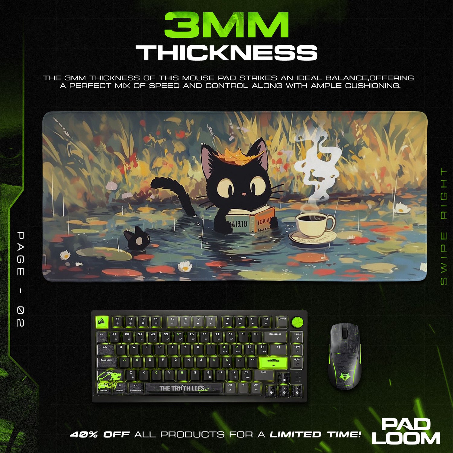 Jiji’s Cat themed desk mat for Anime fans