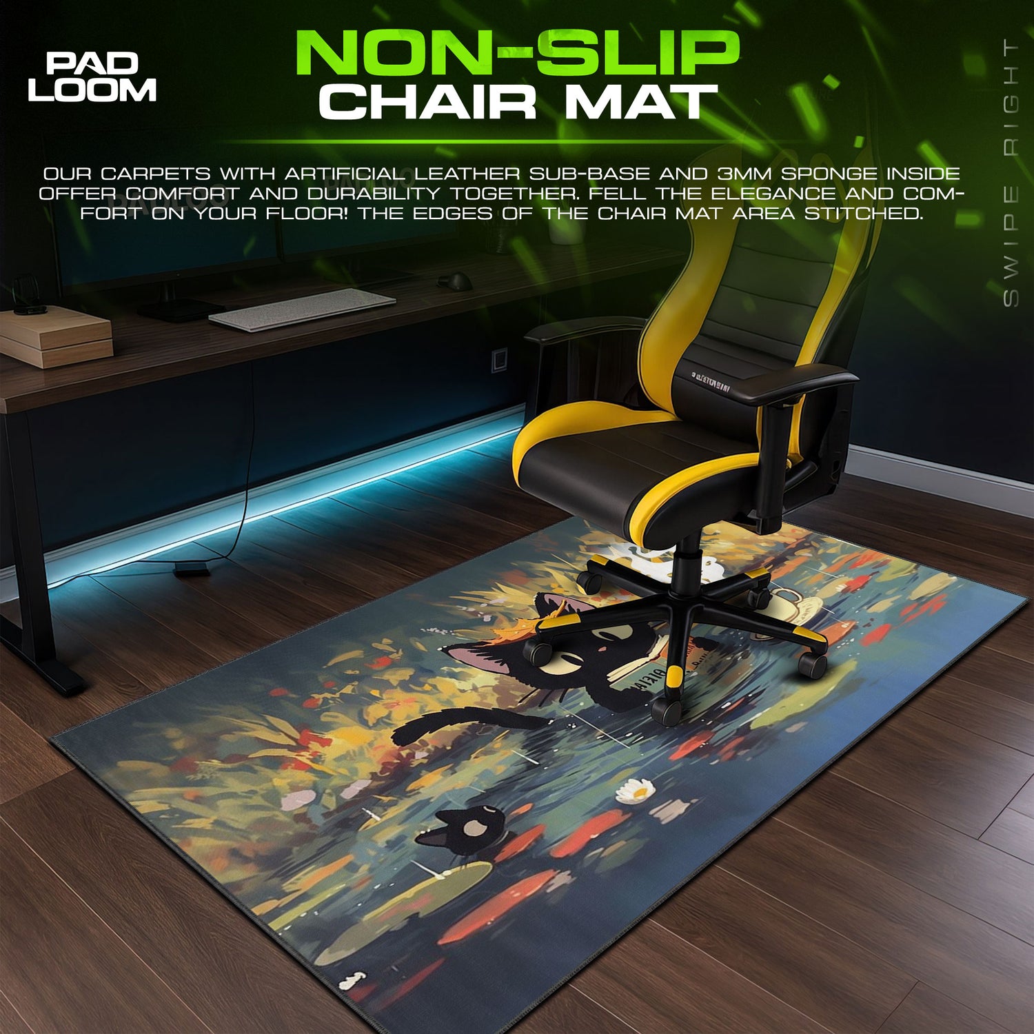 Jiji’s desk mat showing full Anime artwork