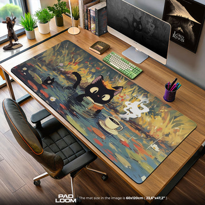 Jiji's Cat Lese-Mauspad, gemütliche Anime-Gaming-Schreibtischmatte