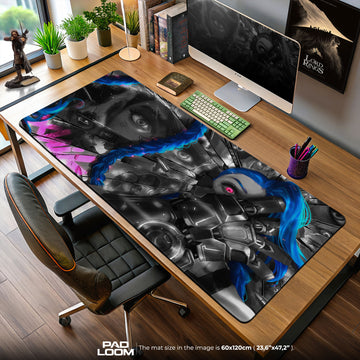 Jinx Broken Reflections Mouse Pad, MOBA Gamer Desk Mat