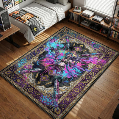 Jinx Chaos Graffiti Rug - League of Legends Chair Mat