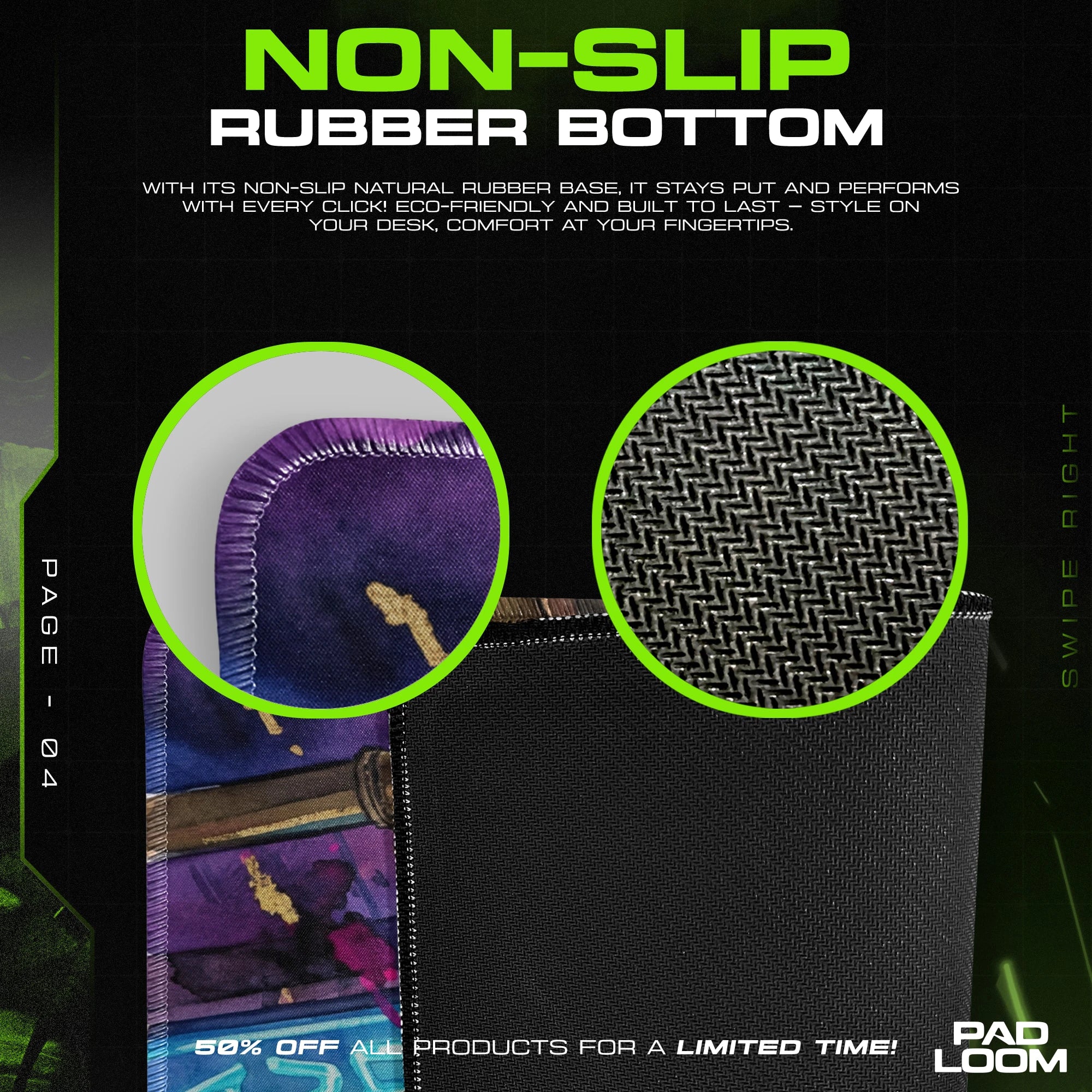 Jinx Neon Riot Mouse Pad - Arcane League Desk Mat