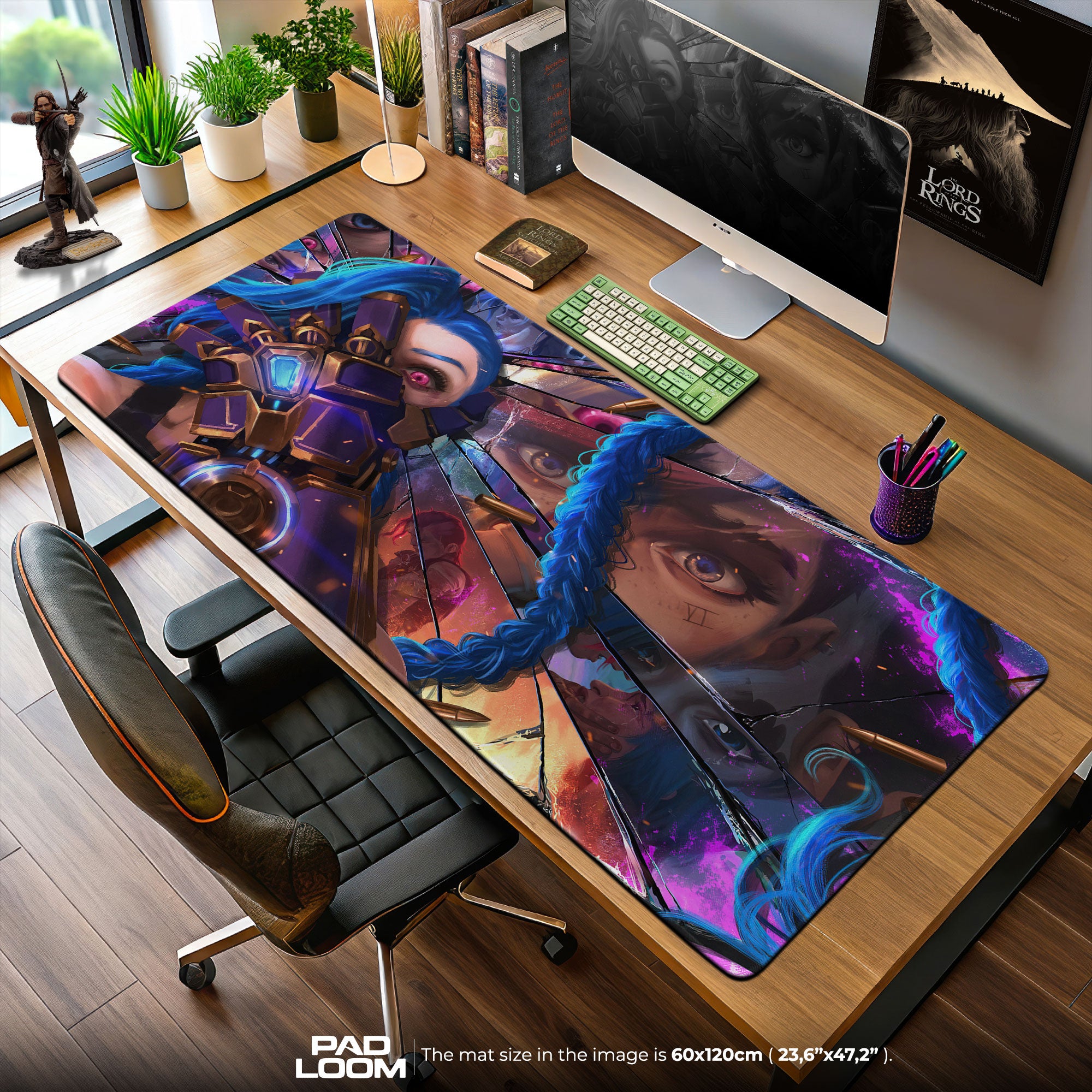 Jinx Shattered Chaos Mouse Pad, MOBA Gamer Desk Mat