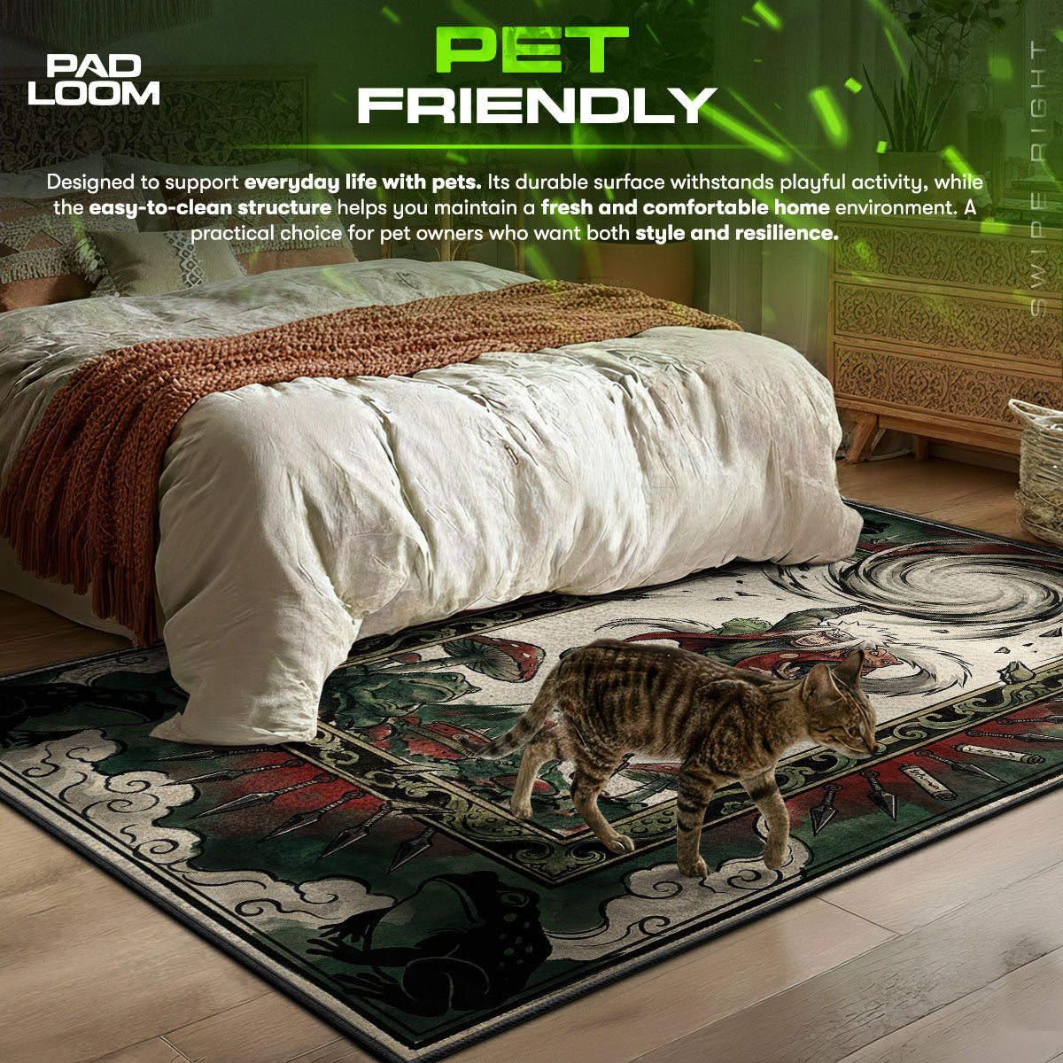 Jiraiya Sage Mode Rasengan Rug - Naruto Shippuden Chair Mat