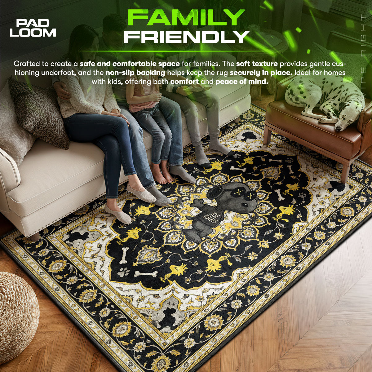 Joe Kaws Snoopy Rug - Graphic Streetwear Floor Mat