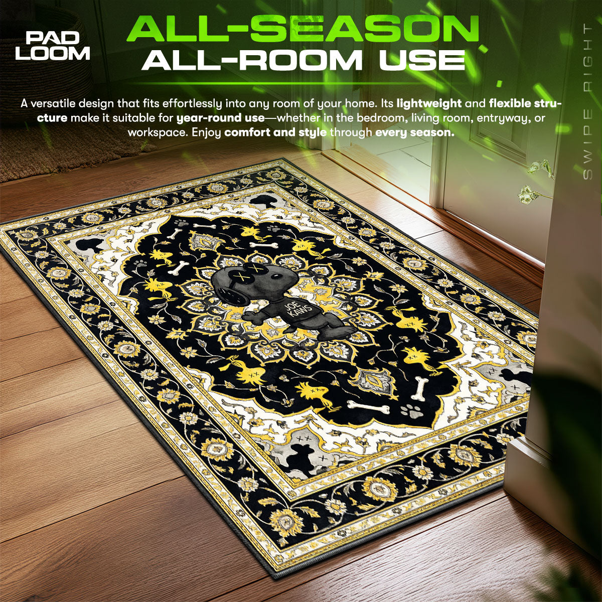 Joe Kaws Snoopy Rug - Graphic Streetwear Floor Mat