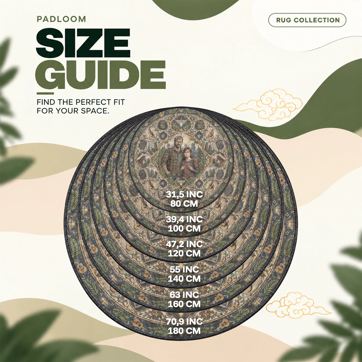 Joel and Ellie Firefly Round Rug - The Last of Us Chair Mat
