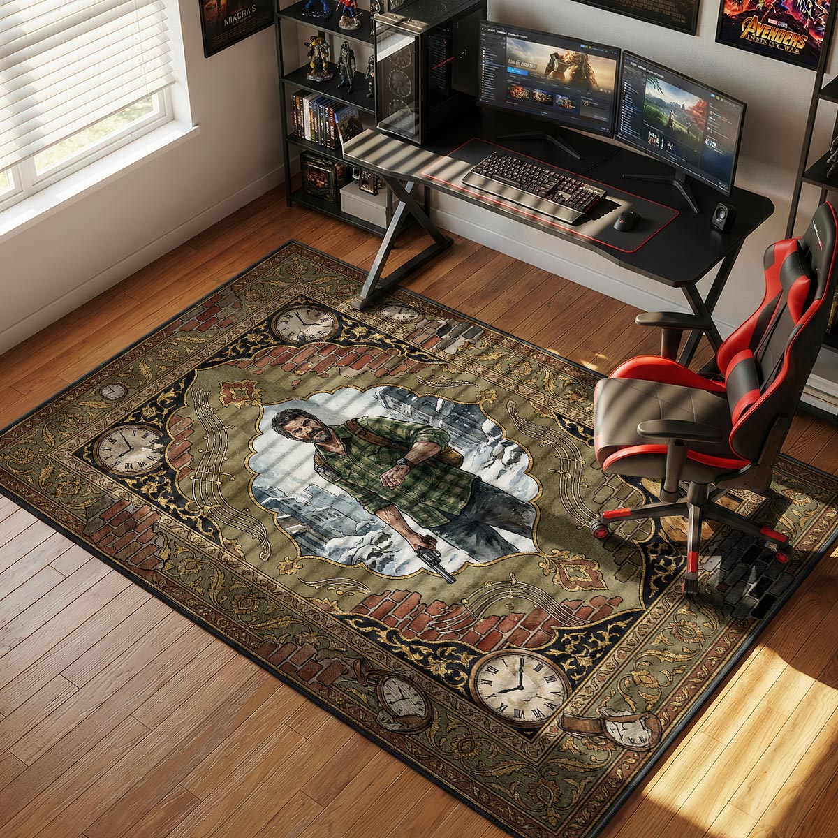Joel Miller Broken Watch Rug - The Last of Us Chair Mat
