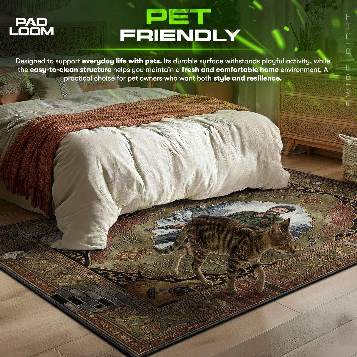 Joel Miller Broken Watch Rug - The Last of Us Chair Mat