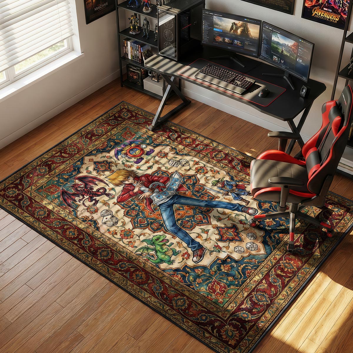 Joey Wheeler Red-Eyes Luck Rug - Yu-Gi-Oh! Chair Mat