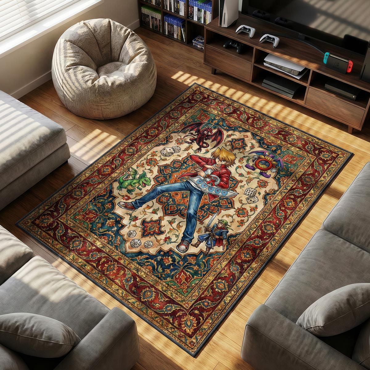 Joey Wheeler Red-Eyes Luck Rug - Yu-Gi-Oh! Chair Mat