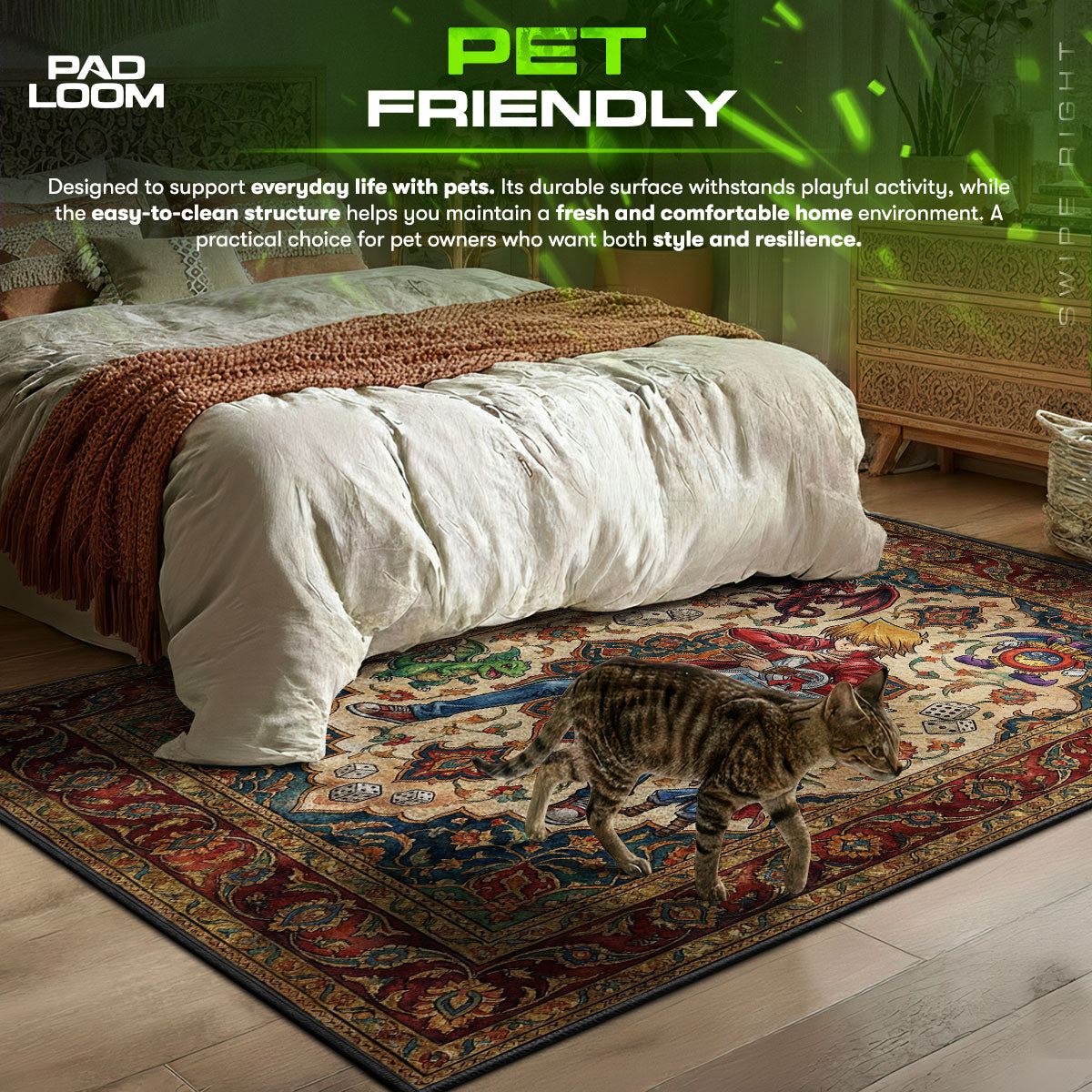 Joey Wheeler Red-Eyes Luck Rug - Yu-Gi-Oh! Chair Mat