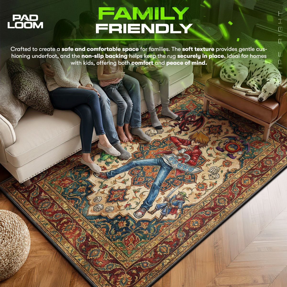 Joey Wheeler Red-Eyes Luck Rug - Yu-Gi-Oh! Chair Mat