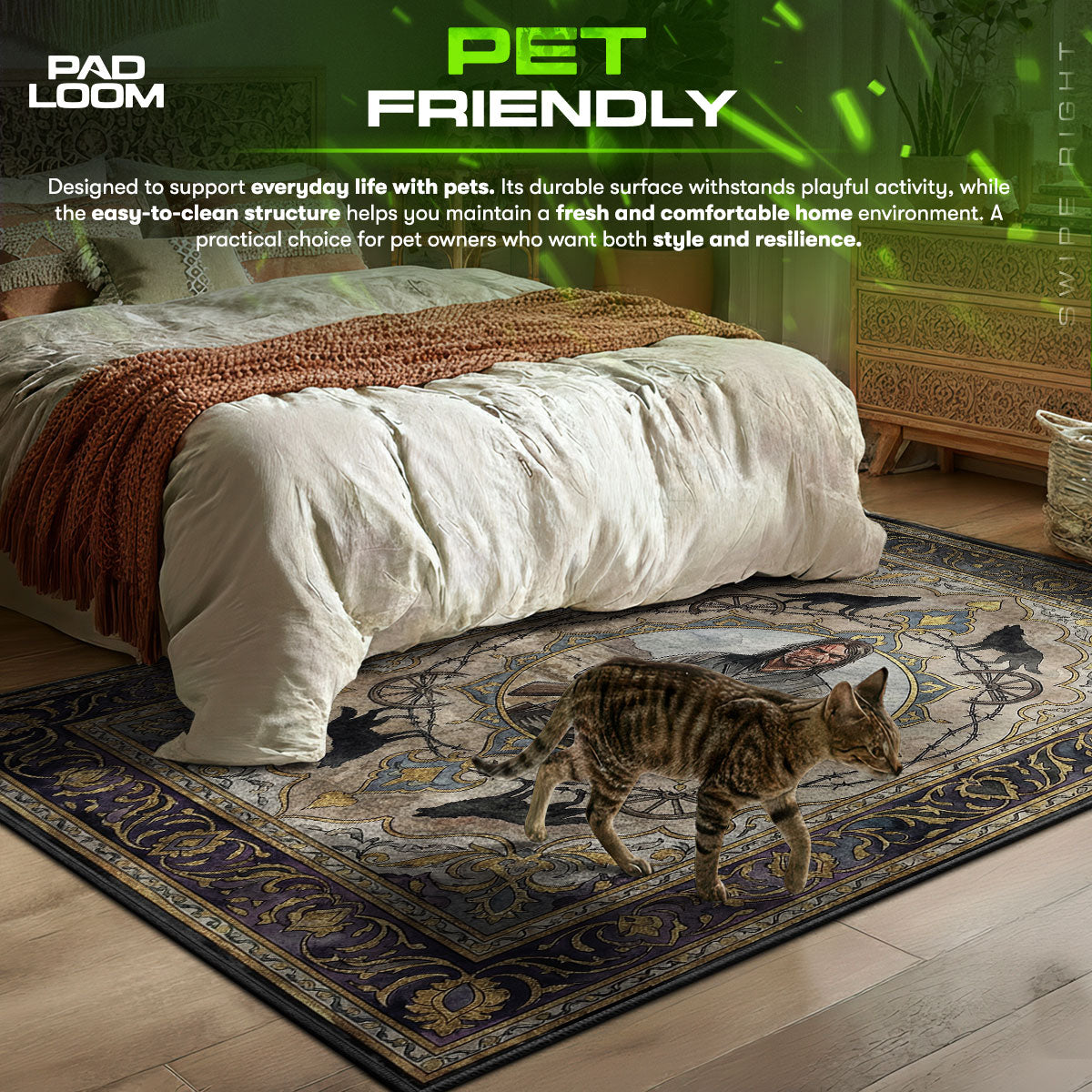 John Marston Wolf Legend Rug - Red Dead Redemption Chair Mat