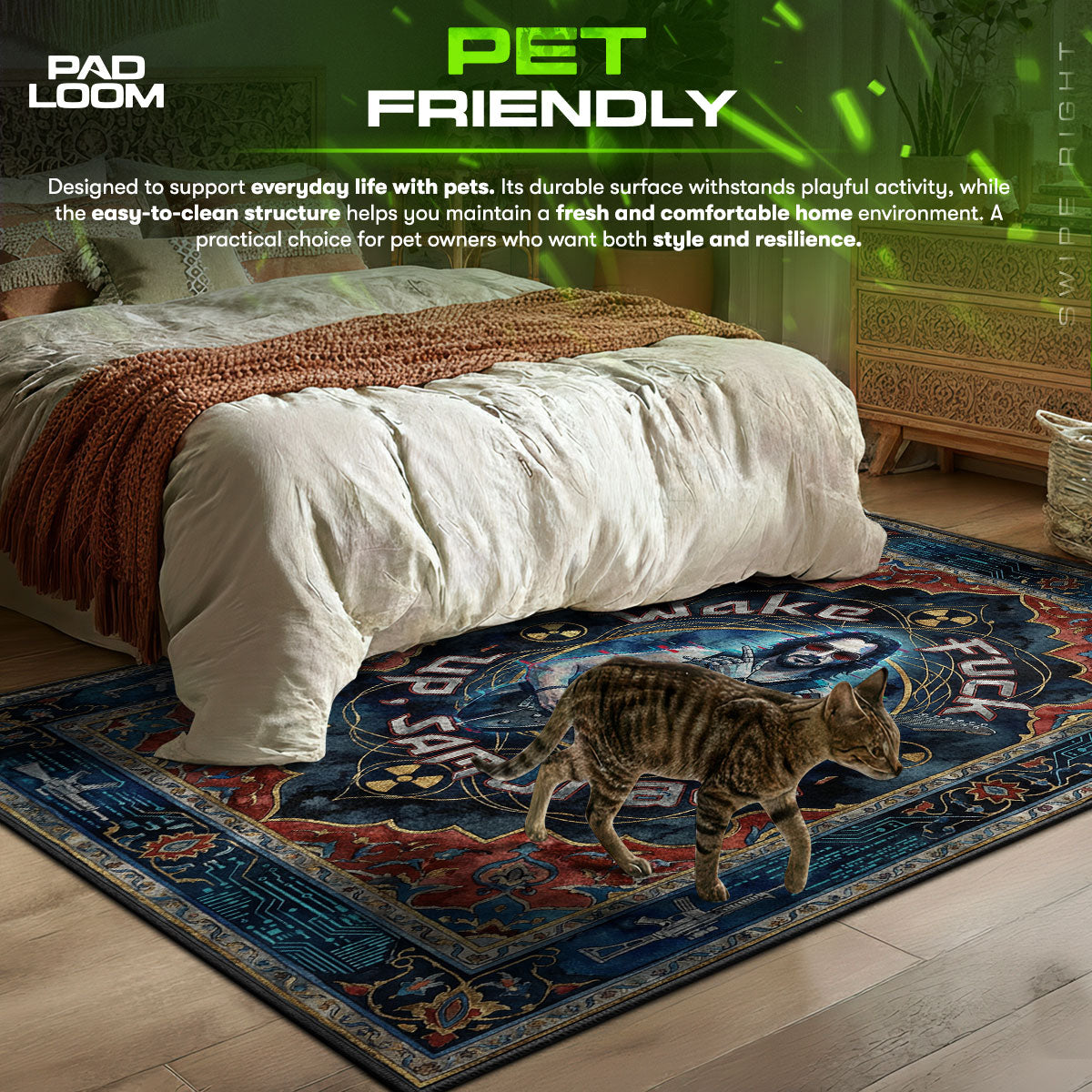 Johnny Silverhand Aufwachteppich - Cyberpunk 2077 Stuhlunterlage