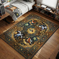 Ho-Oh Lugia Suicune and Entei ancient mythical art style area rug and floor mat