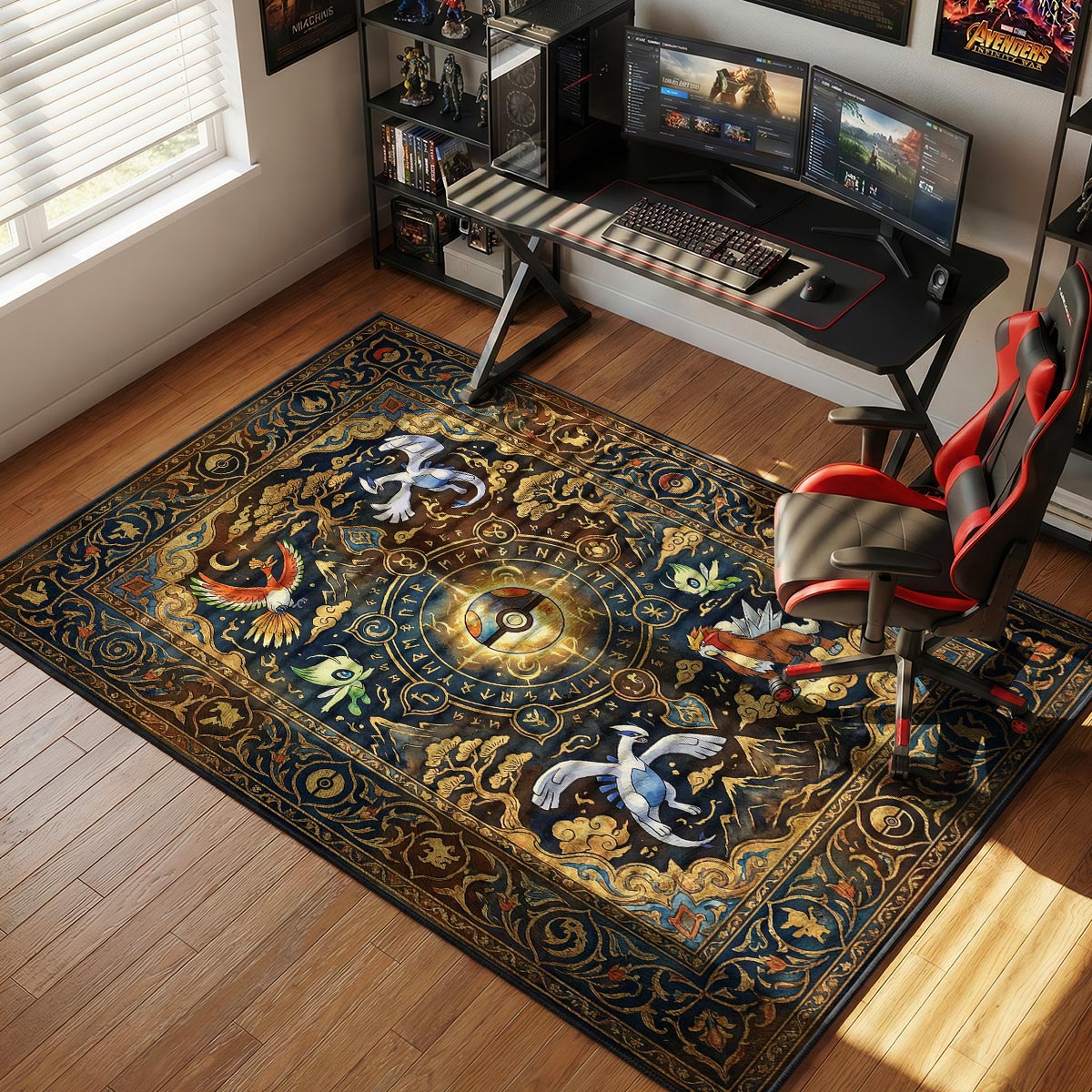 Johto Legends Pokémon Chair rug — main product view