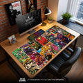 JoJo’s Bizarre Adventure Collage Mouse Pad, Anime Gaming Desk Mat Padloom