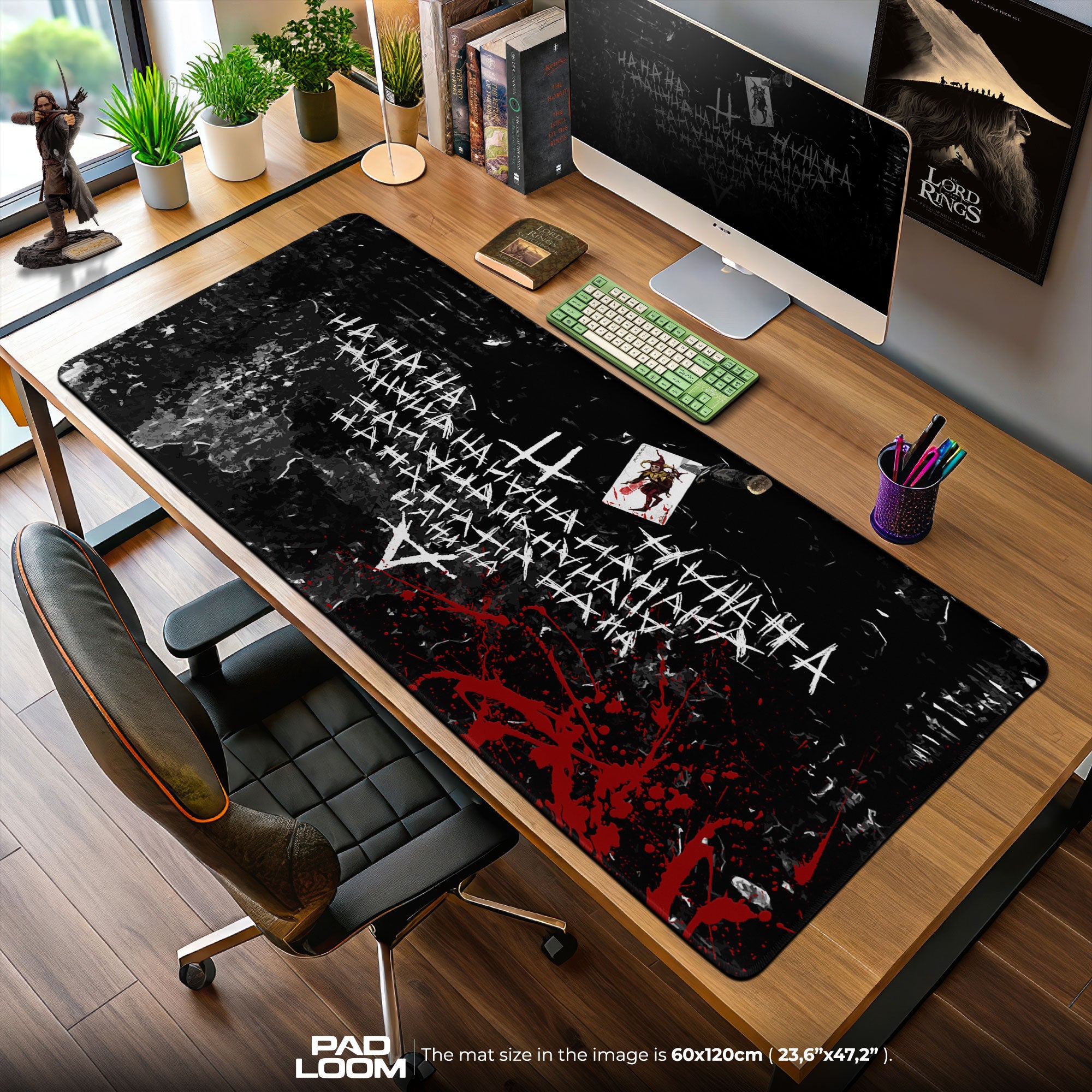 Joker Mouse Pad, HaHa Bat Emblem Game Desk Mat