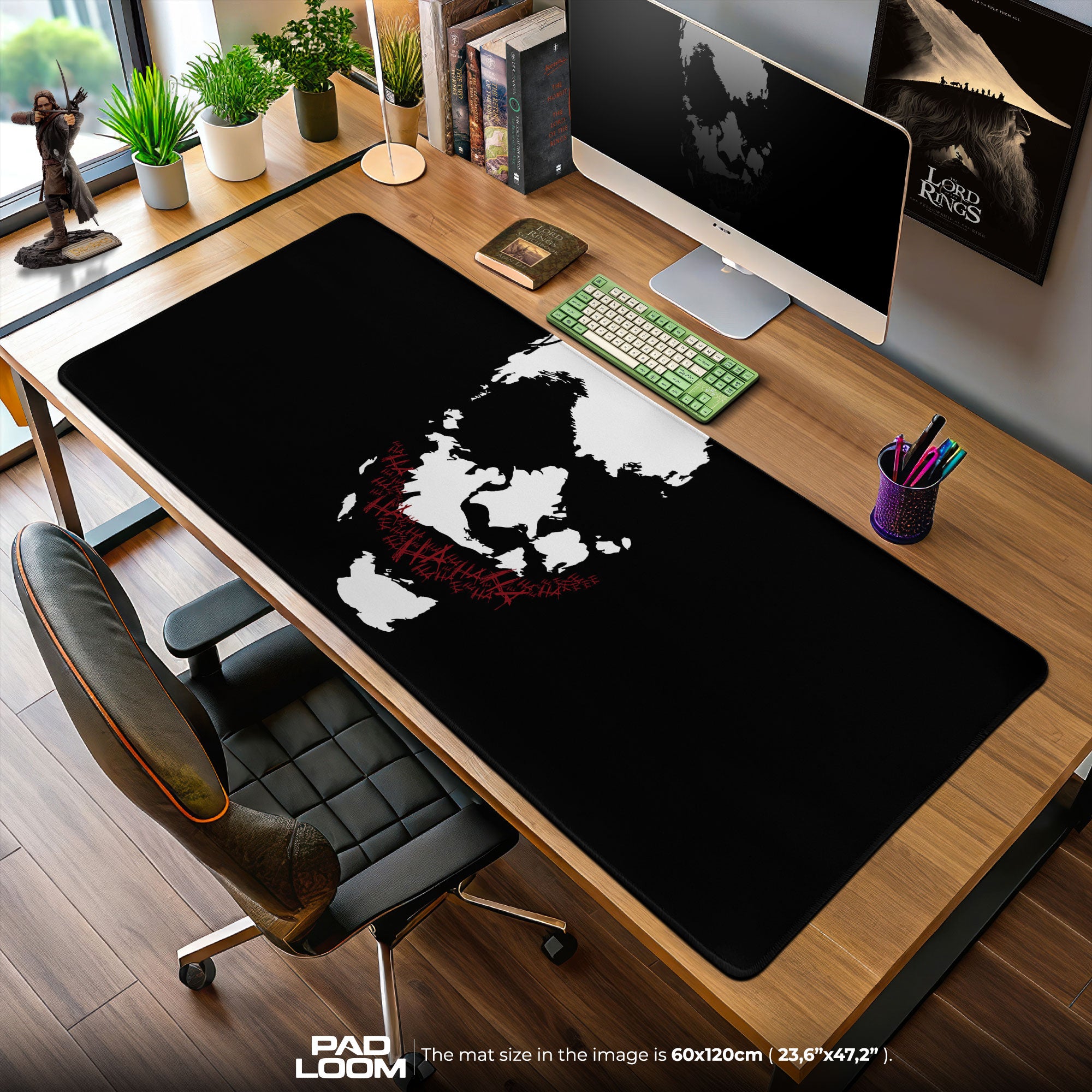 Joker Mouse Pad, HaHa Smile Minimalist Game Desk Mat