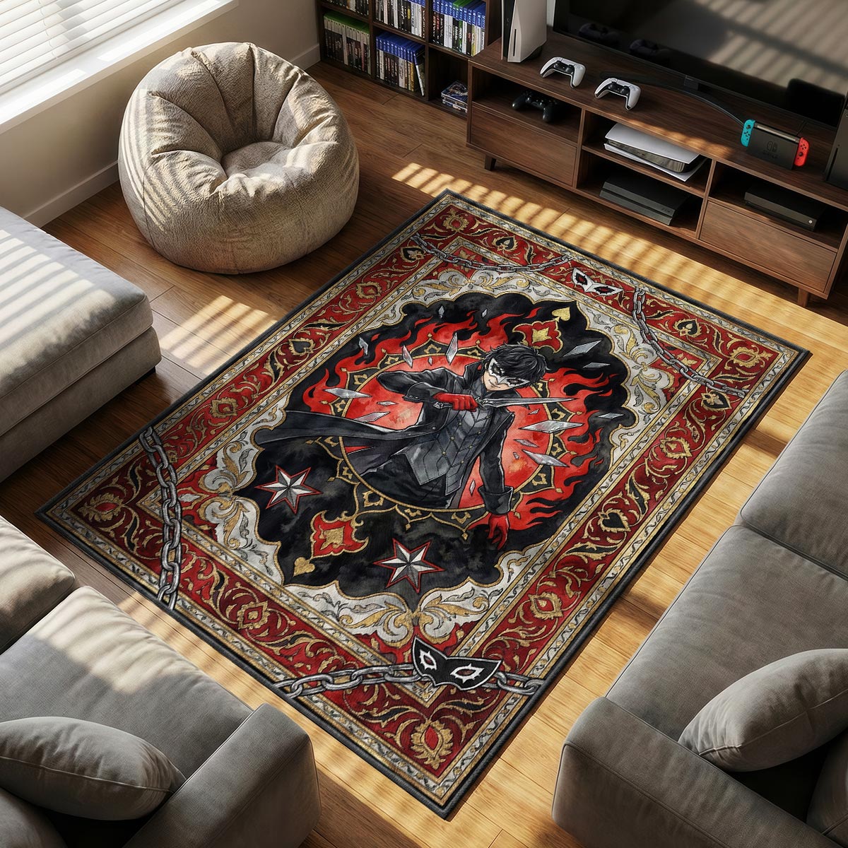 Joker Phantom Tarot Teppich - Persona 5 Stuhlunterlage