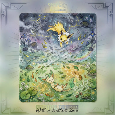 Jolteon Leafeon Spielmatte - 2-Spieler Pokémon TCG-Matte