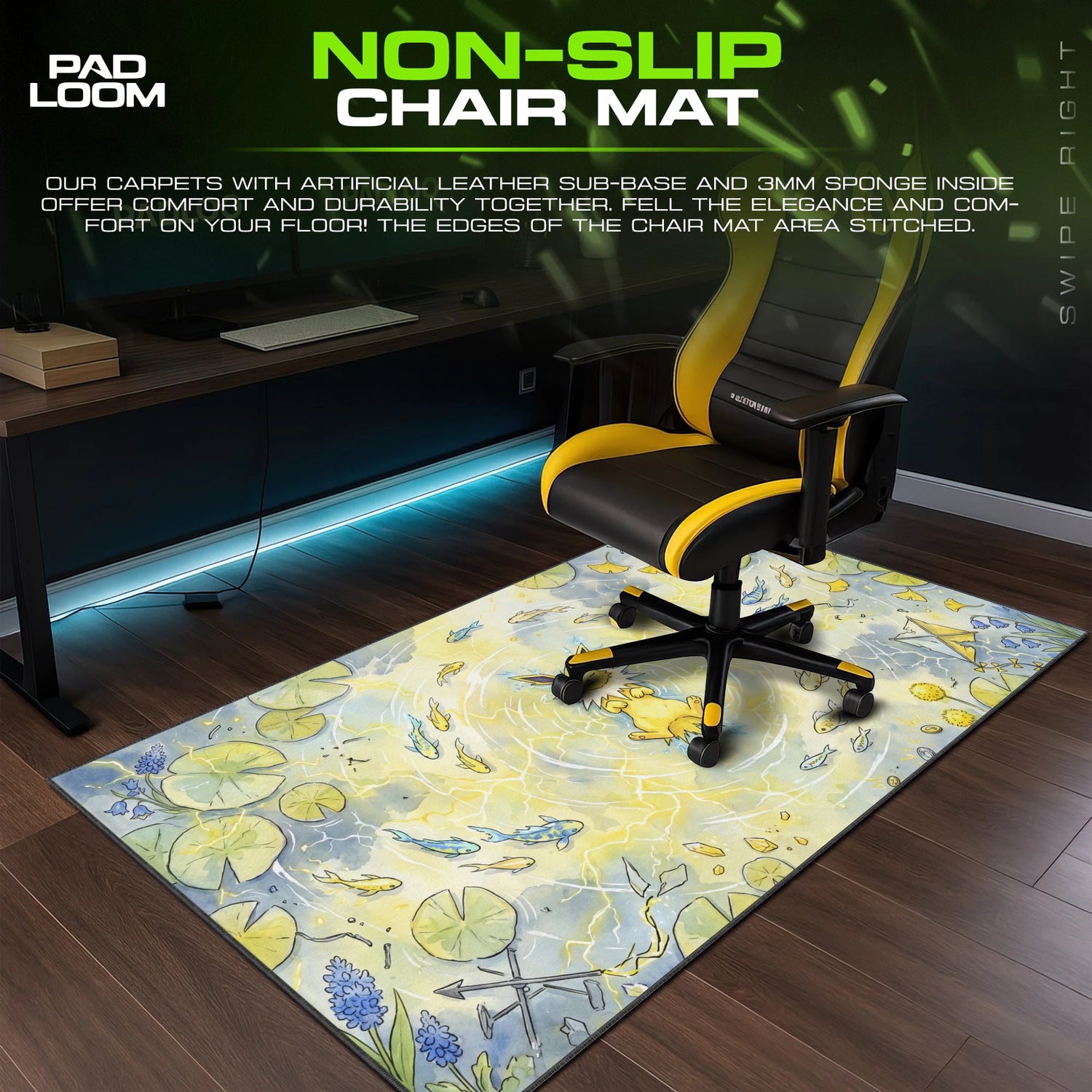 Jolteon Static Pond Mouse Pad - Pokemon Desk Mat
