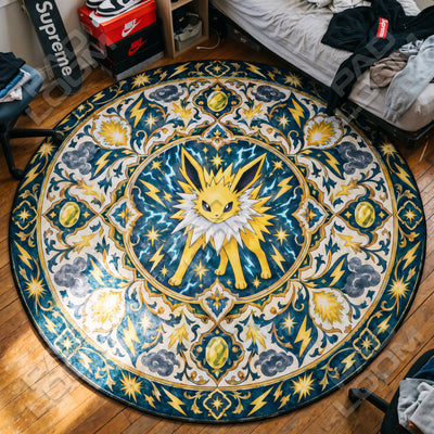Jolteon Storm Round Rug - Pokemon Chair Mat