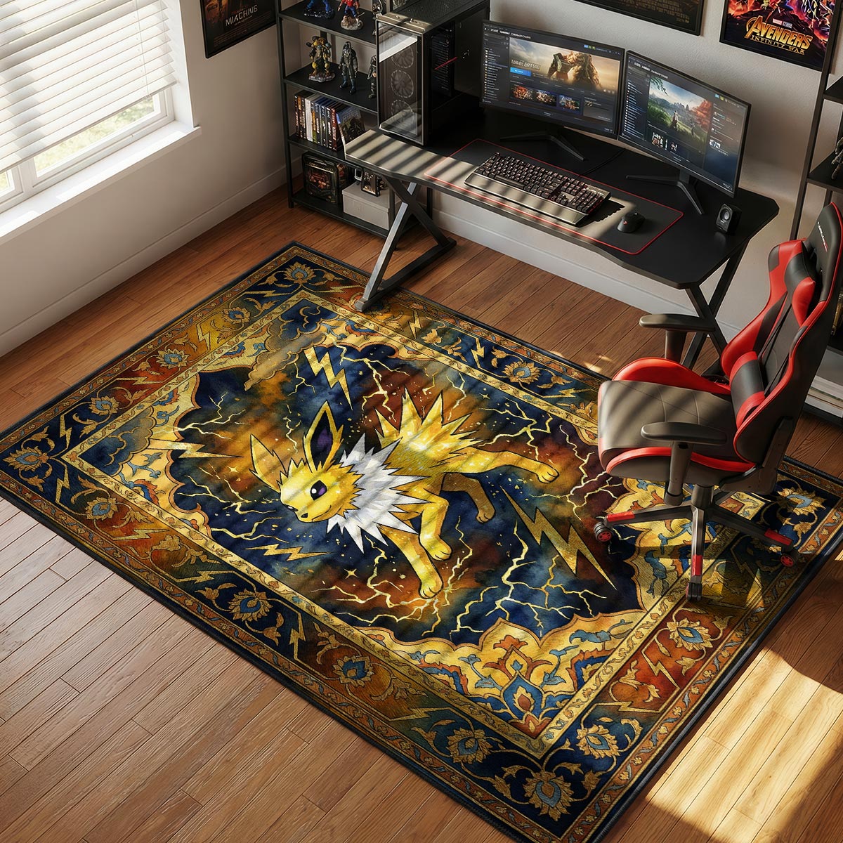 Jolteon Thunder Storm Chair rug — main product view