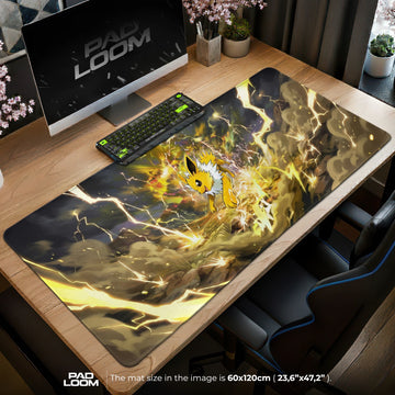 Jolteon Thunderbolt Mouse Pad - Pokémon Desk Mat